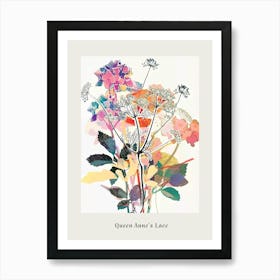 Queen Anne S Lace 1 Collage Flower Bouquet Poster Art Print