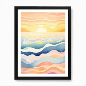 Watercolor Seascape 3 Art Print