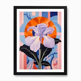 Iris 2 Hilma Af Klint Inspired Pastel Flower Painting Art Print