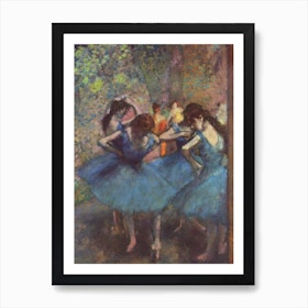 Dancers In Blue, 1890 By Edgar Degas Art Print