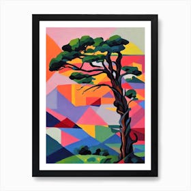 Bristlecone Pine Tree Cubist 2 Art Print