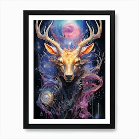 Deer Head 4 Art Print