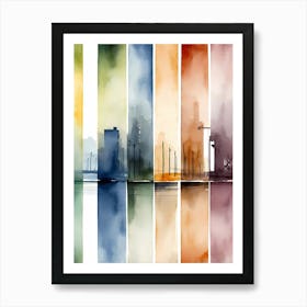 Watercolor Cityscape 10 Art Print