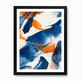 Abstract Painting, Blue And Orange Art Print