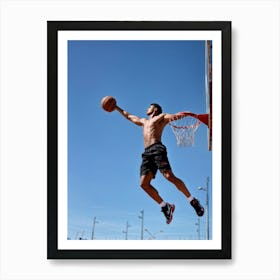 Young Shot Competition Play Board Urban Action Man Court Training Fitness Basket Abdomin (9) Art Print