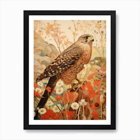 Falcon 2 Detailed Bird Painting Art Print