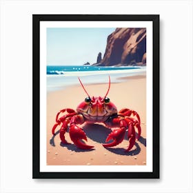 Crab On The Beach 1 Art Print