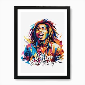 Bob Marley 02 Portrait Music WPAP Pop Art Art Print