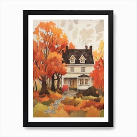 House In The Woods Watercolour 2 Art Print