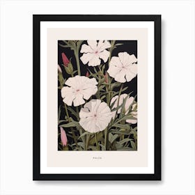 Flower Illustration Phlox 2 Poster Art Print