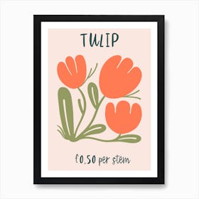 Flower Market Poster Tulips Art Print