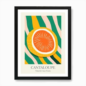 Marche Aux Fruits Cantaloupe Fruit Summer Illustration 1 Art Print