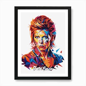 David Bowie 01 Portrait Music WPAP Pop Art Art Print