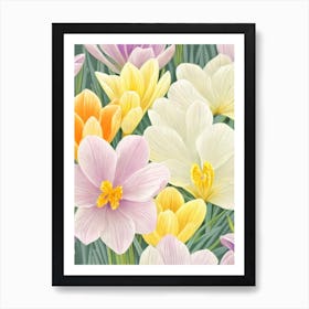 Crocus Pastel Floral 1 Flower Art Print