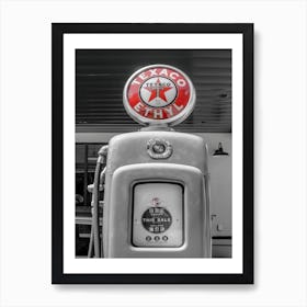 Vintage America Red Texaco Sign Art Print