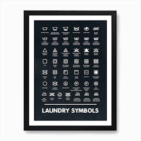 Laundry Symbols Print For Busy Moms Art Print