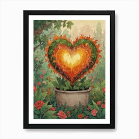 Heart Of Fire 72 Art Print