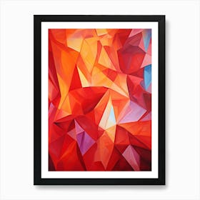 Colourful Abstract Geometric Polygons 2 Art Print