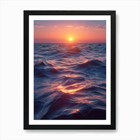 Sunset Over The Ocean Art Print