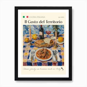 Il Gusto Del Territorio Trattoria Italian Poster Food Kitchen Art Print
