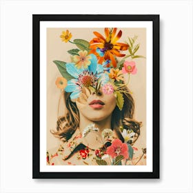 vintage woman portrait Art Print