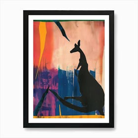 Kangaroo 2 Cut Out Collage Art Print