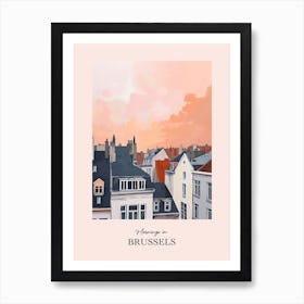 Mornings In Brussels Rooftops Morning Skyline 3 Art Print