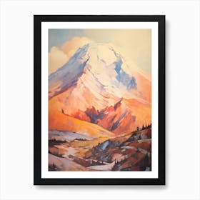 Mount Shasta Usa 2 Mountain Painting Art Print