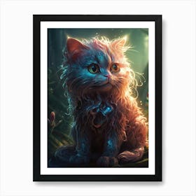 Owl Cat 3 Art Print