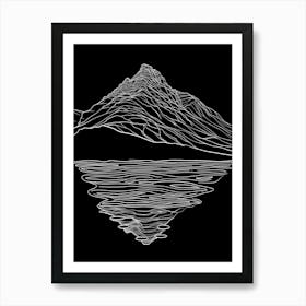 Ben Vorlich Loch Lomond Mountain Line Drawing 8 Art Print