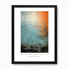 Orange And Teal Abstract Painting 3 Exhibition Poster Art Print