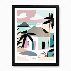 Andros Island Bahamas Muted Pastel Tropical Destination Art Print