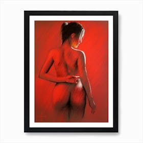 Red Hot Nude Art Print