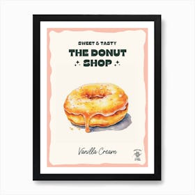 Vanilla Cream Donut The Donut Shop 0 Art Print