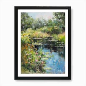  Floral Garden Fairy Pond 3 Art Print