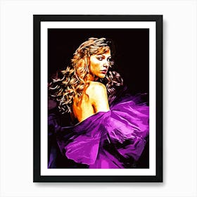 Taylor Swift Purple Dress Art Print