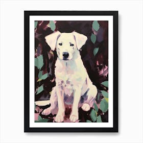 A Border Collie Dog Painting, Impressionist 4 Art Print