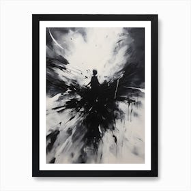 Black And White Abstract Painting 2 Art Print