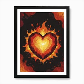 Heart Of Fire 22 Art Print