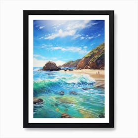 A Painting Of Pfeiffer Beach, Big Sur California Usa 7 Art Print