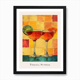 Tequila Sunrise Tile Poster 1 Art Print
