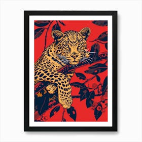 Leopard In Tree Art Print