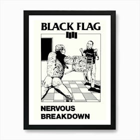 Black Flag Nervous Breakdown band music Art Print