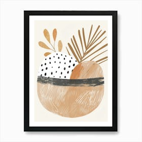 Basket With Polka Dots Art Print