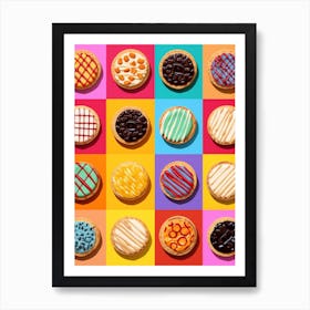 Cookies Tile Effect Pop Art Art Print