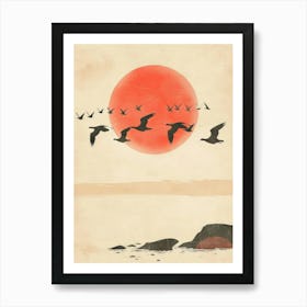 Geese Flying Art Print