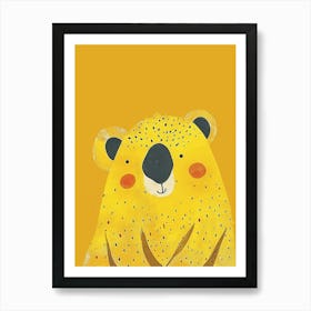 Yellow Wombat 1 Art Print