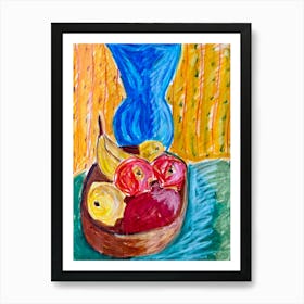 Fruit And Vase Art Print