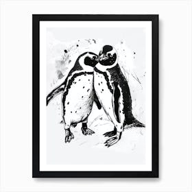King Penguin Huddling For Warmth 4 Art Print