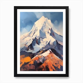 Mont Blanc France 2 Mountain Painting Art Print